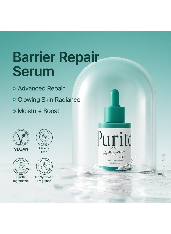 PURITO Mighty Bamboo Panthenol Serum, Glow Serum, Moisture Barrier Repair, for All Skin Types, Fast Absorbing, Deep Hydration, Glass Skin, Vegan & Cruelty-Free, Korean Skincare 1.01 fl.oz / 30 ml - Image 2